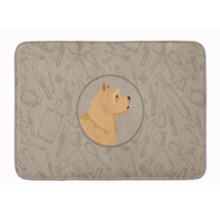 Carolines Treasures Norwich Terrier in the Kitchen Machine Washable Memory Foam Mat CK2198RUG